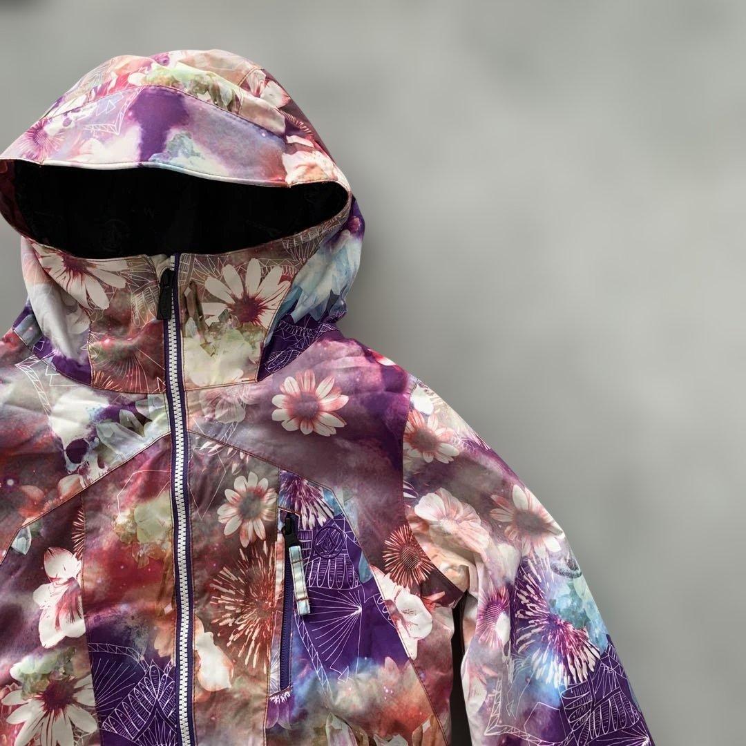試着のみ✨VOLCOM　スノーボードウェア　ジャケット　花柄Sレディース