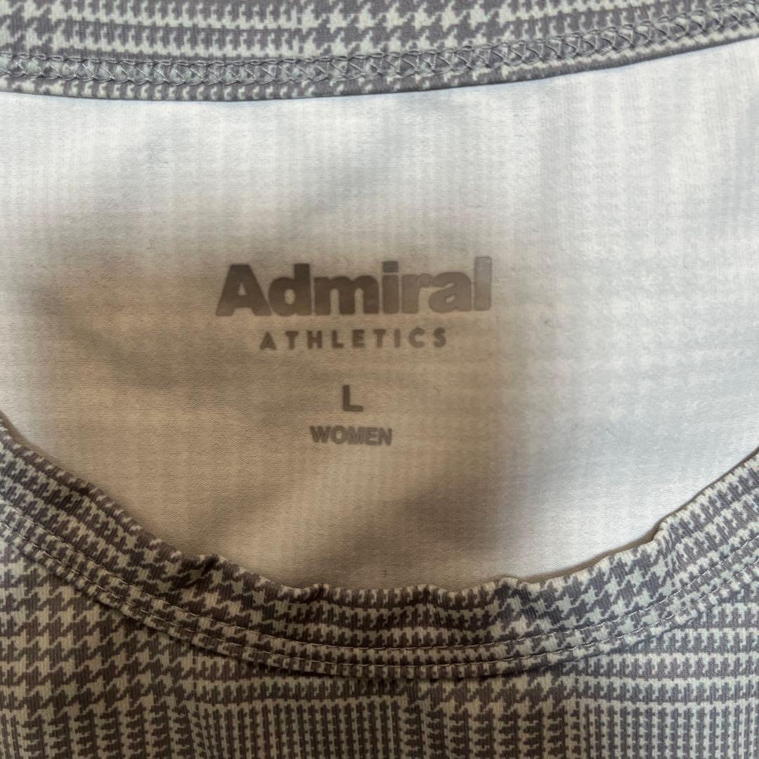 アドミラル　テニスウェア　グレー×ピンク（レディースL）