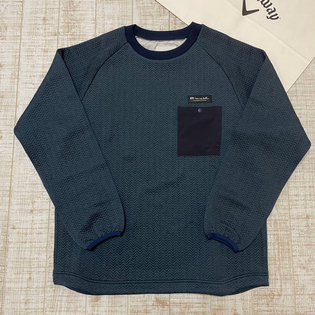 新品 キャロウェイ トラヴィスマシュー スウェット 胸ポケ ネイビー Lサイズ