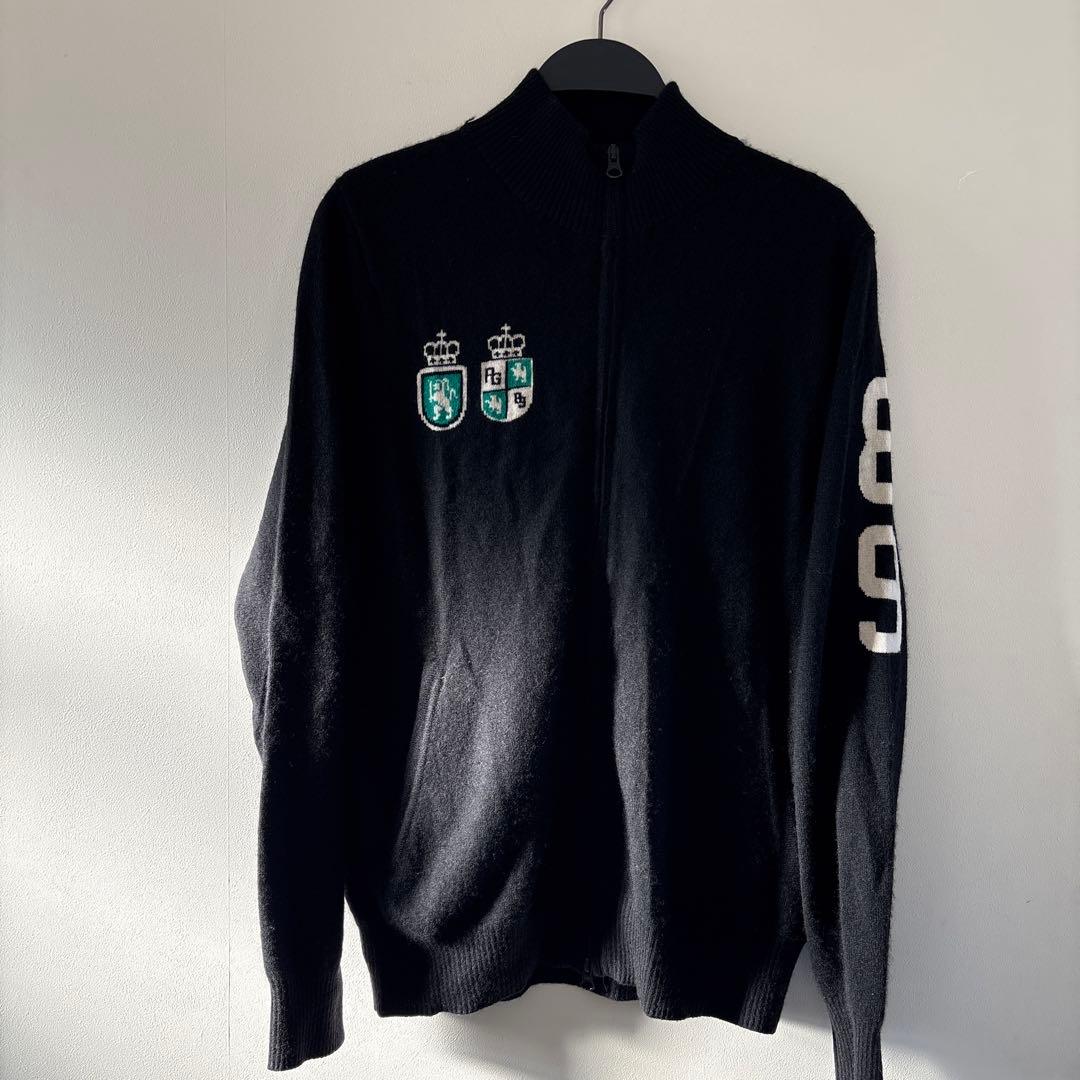 パリーゲイツBALLY GATESカシミヤ 100%ダブルジップニットジャケット