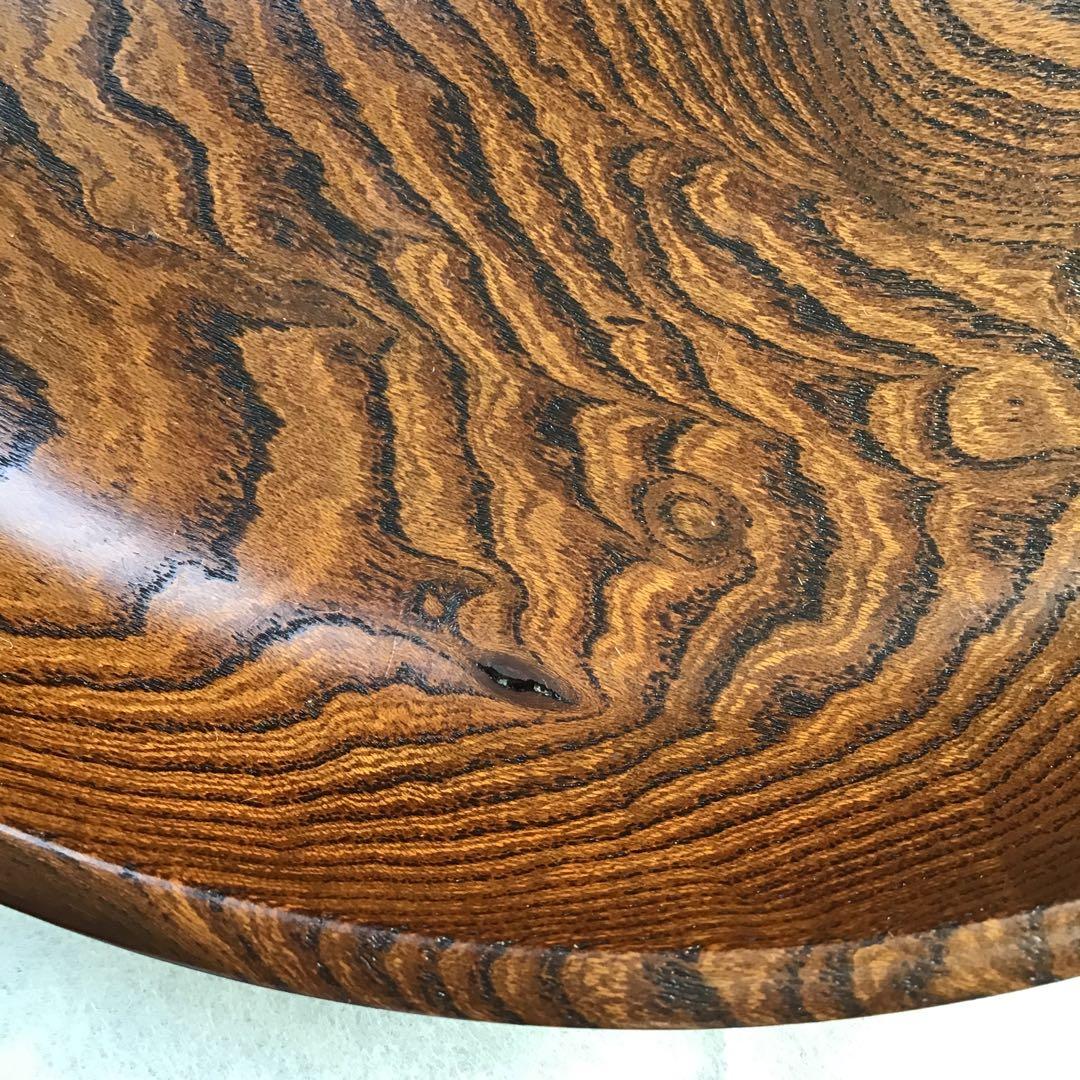 茶道具　菓子器　神代欅菓子盆　木工作家　榮一作　共箱　S284KB