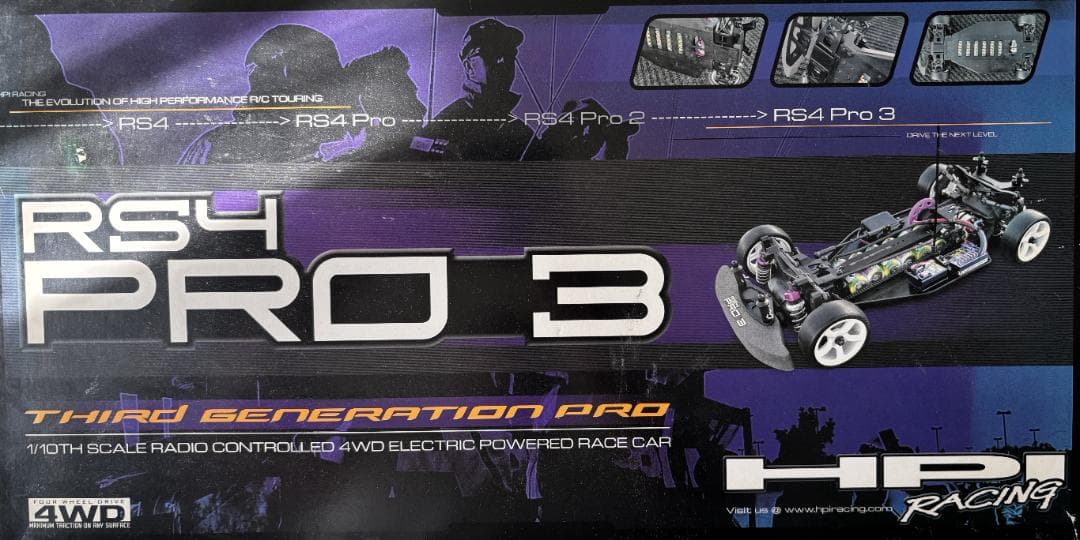 HPI RS4 PRO3 レーシングラジコンカー２箱 原篤志選手レプリカモデル含