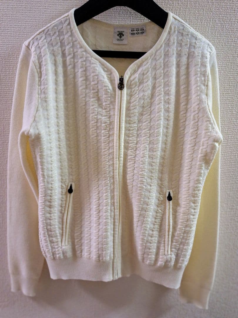 デサントフルジップジャガードセーター