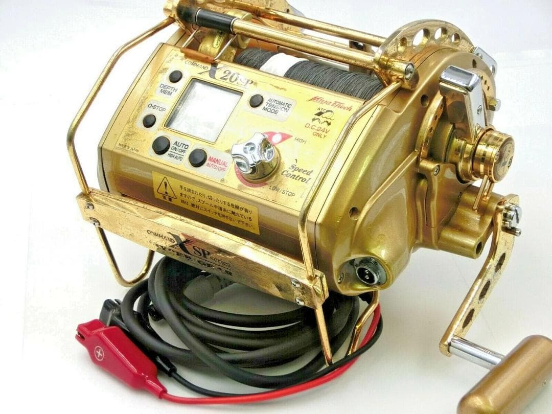 動作確認済 ミヤエポック コマンド X20SP 24V 電動リール 大型魚 釣具