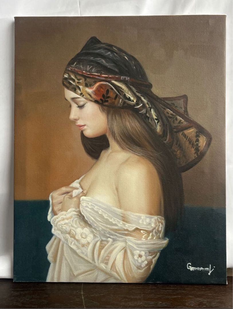 人物画 セクシーガール キャンバス 印刷物 油絵 40×50 120サイズ