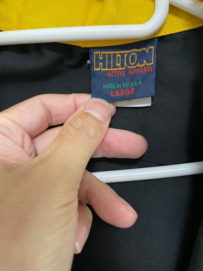 レア！80s USA製 HILTON ボウリングシャツ Lサイズ 黒/黄色