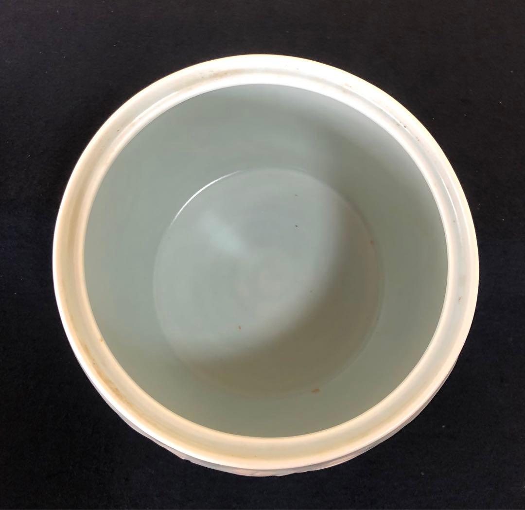 ❗️割引《R》妙高焼 青磁 椿文 水指 高井進 歴書 共布 共箱　250826G2