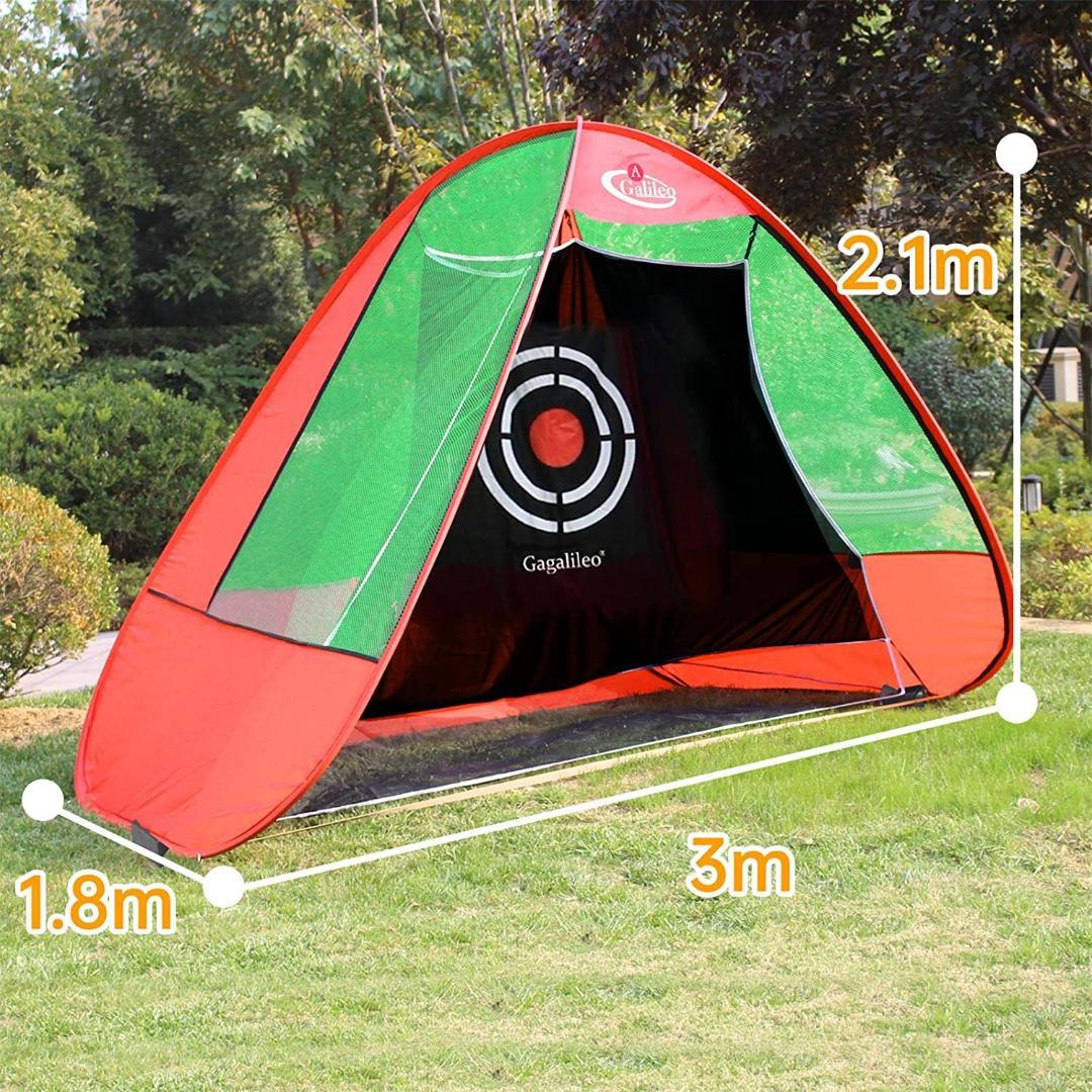 ゴルフネット　折りたたみ　ポップアップ　室内屋外　 3x2.1x1.8m