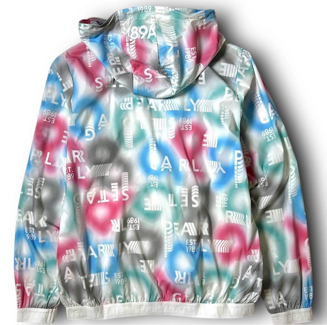 新品タグ付き パーリーゲイツ フード付ジャケット デカロゴ 速乾 ストレッチ