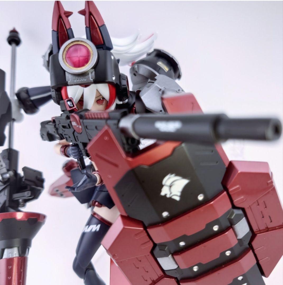 メガミデバイス　プニ☆モフ　ラン　改修　全塗装完成品