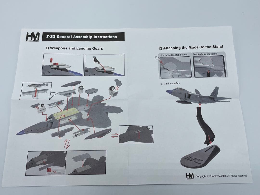 ホビーマスター F-22ラプター アメリカ空軍 第1戦闘航空団 第94戦闘飛行隊
