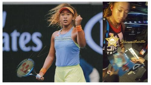 直筆サイン入り写真 大坂なおみ WTA プロテニスプレーヤー SA鑑定済
