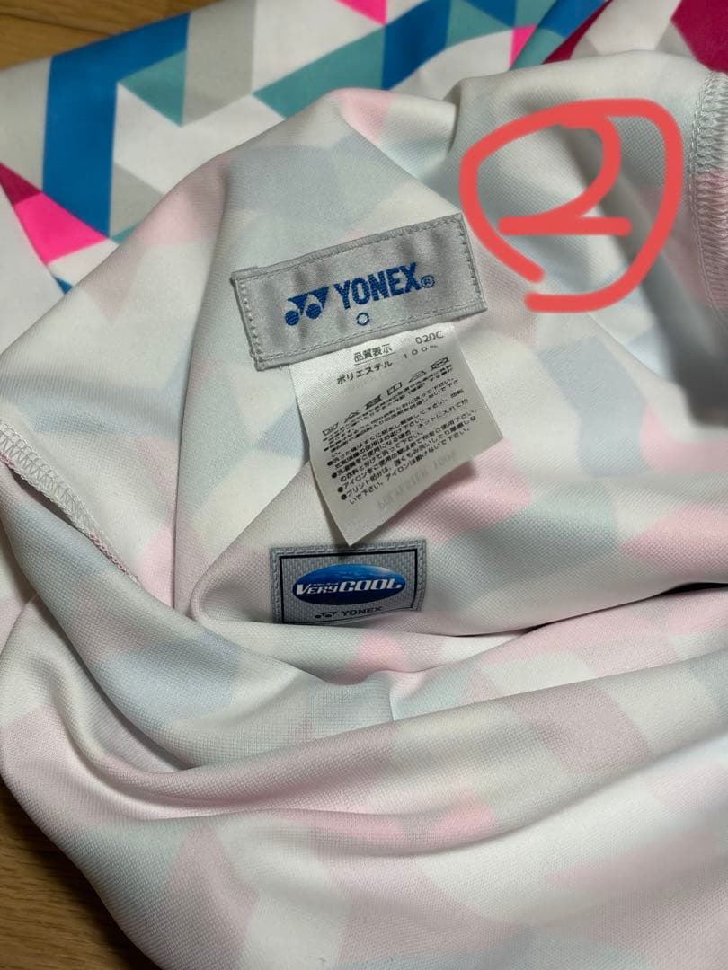 ヨネックス ゲームパンツ　柄　ピンク基調 希少カラー！　廃盤