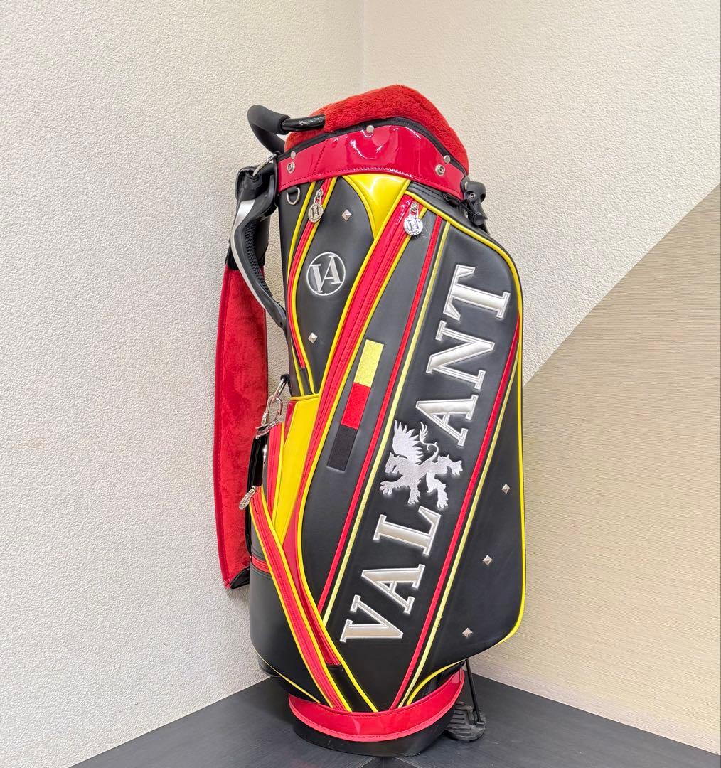 VALIANT スタンド式ゴルフバッグ 黒/赤/黄