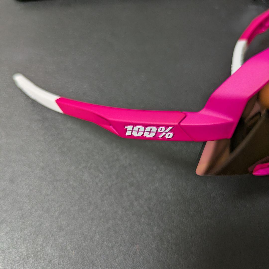 ワンハンドレッド　スポーツサングラス 　耐衝撃性サイクリング用ピンクミラーレンズ