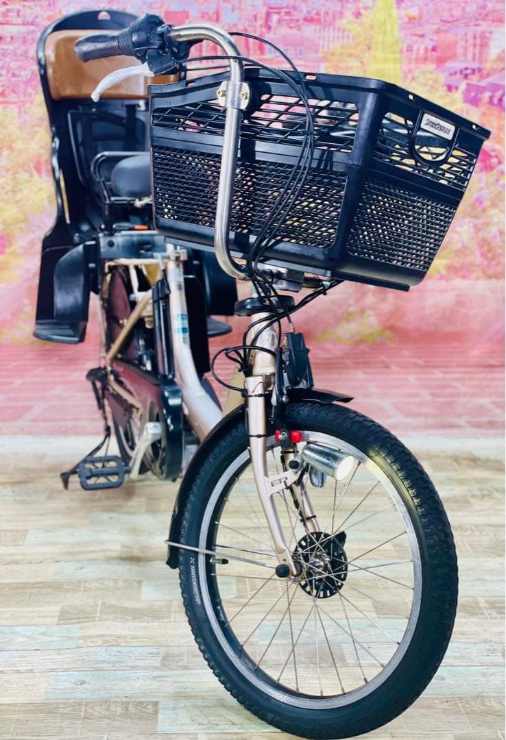 K2514 電動自転車ブリヂストン アンジェリーノ 子供乗せ 20インチ送料無料