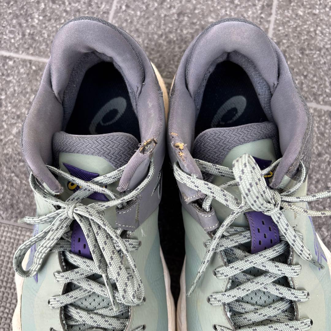 ASICS バスケットボールシューズ グレー/ミントグリーン