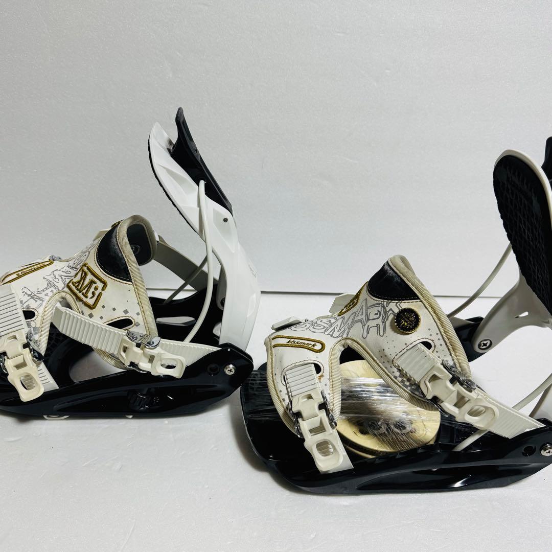 mサイズ　Kissmark スノーボード ビンディング ホワイト/ブラック