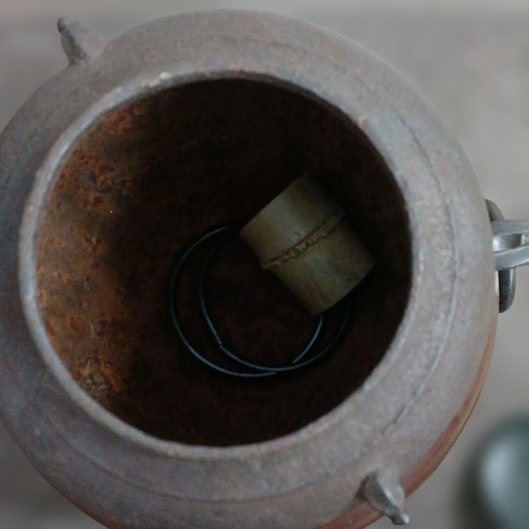 銅製 茶道具 釜 蓋付き