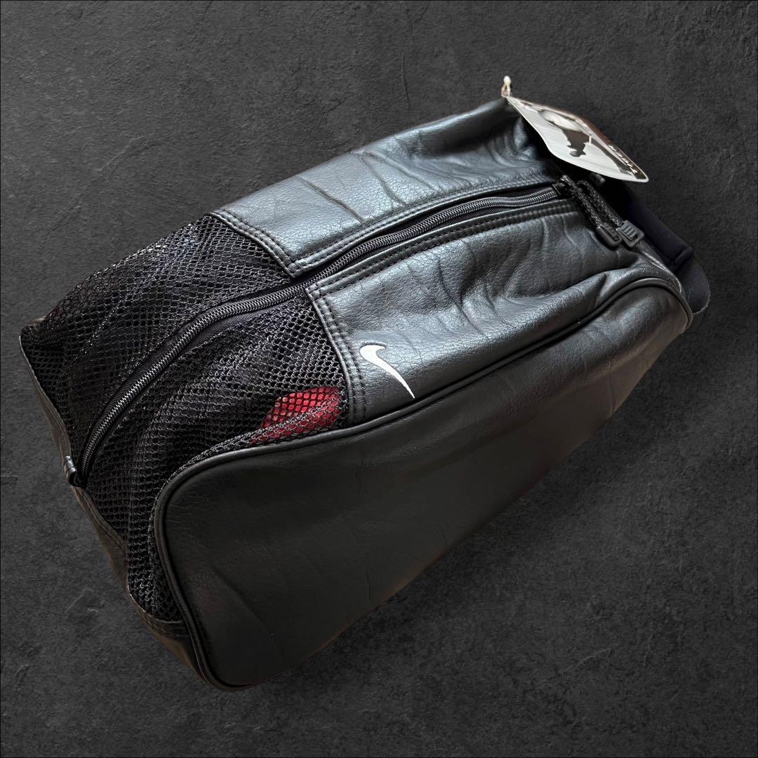 【新品未使用】00s Nike golf タイガーウッズ　シューズケース　黒　革