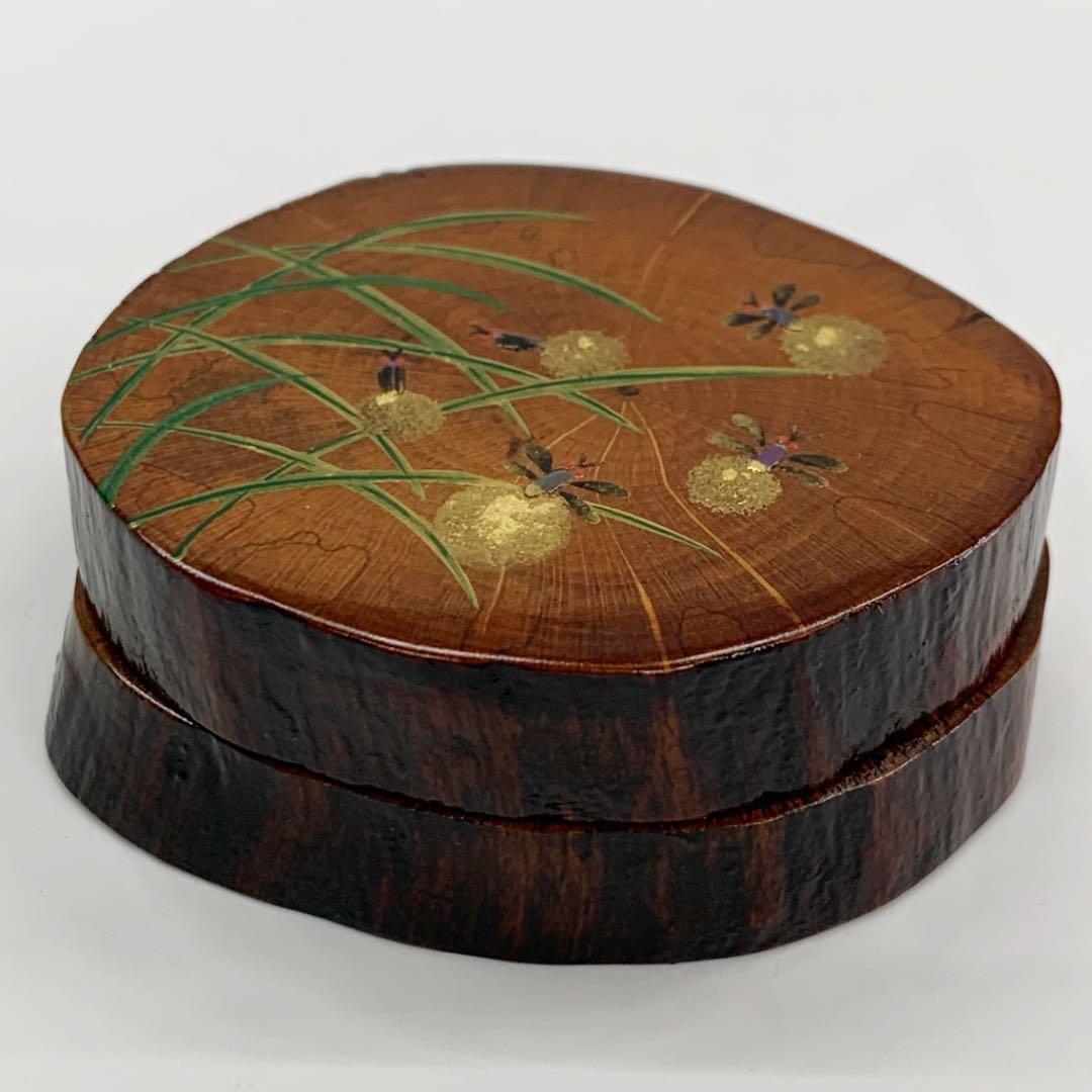 【香合　蔦蛍絵】中林星山　共箱