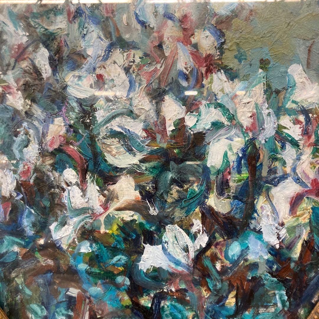 アンティーク フラワー 花 植物 油彩画 油絵 アート 絵画 額縁 額装 美術