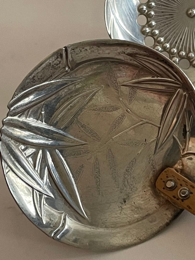 【銀製刻あり】純銀製 おかきスプーン おたま　シルバースプーン　4本セット