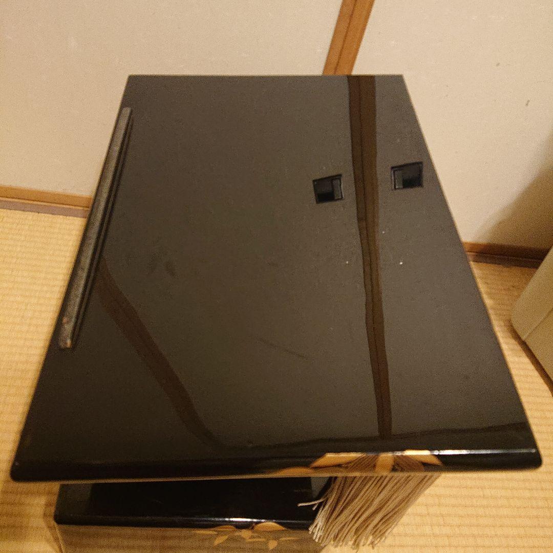 値下げ 螺鈿 浄瑠璃 見台 家紋入り 収納箱つき