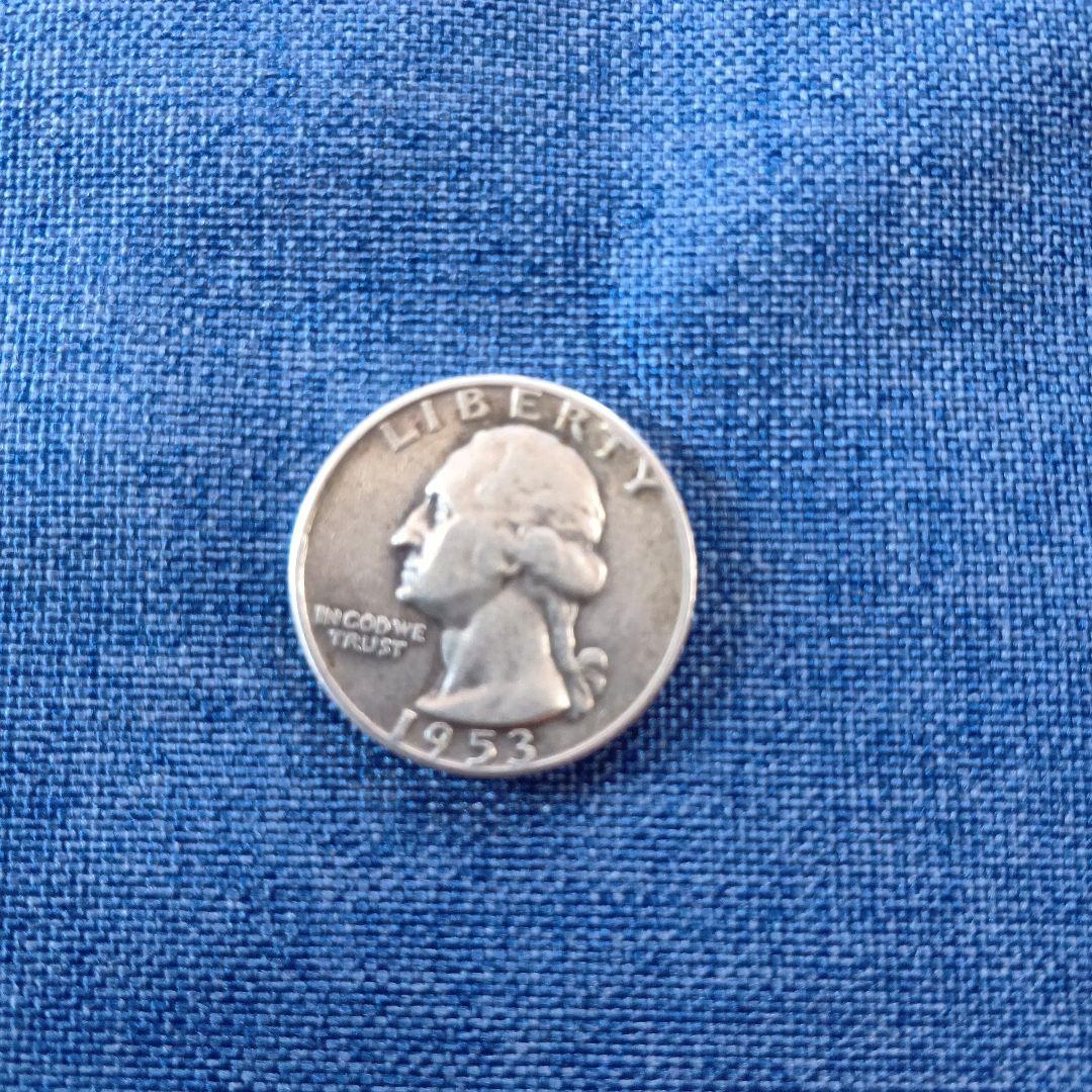 1953年 アメリカ 銀製クォータードル 4枚セット