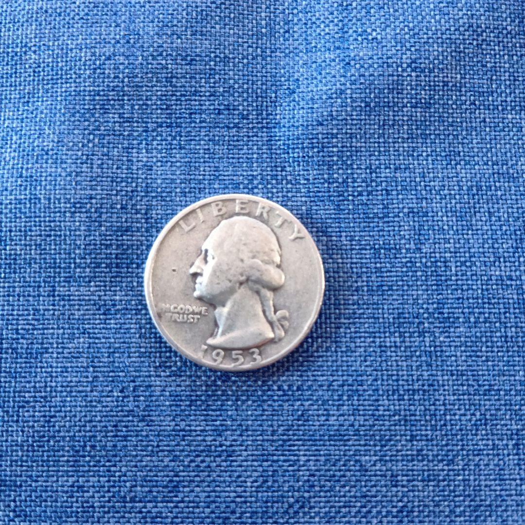 1953年 アメリカ 銀製クォータードル 4枚セット