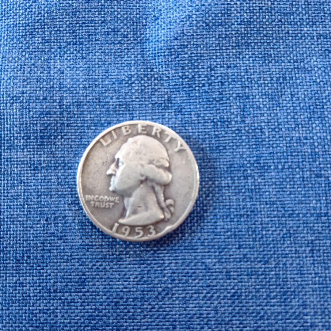 1953年 アメリカ 銀製クォータードル 4枚セット