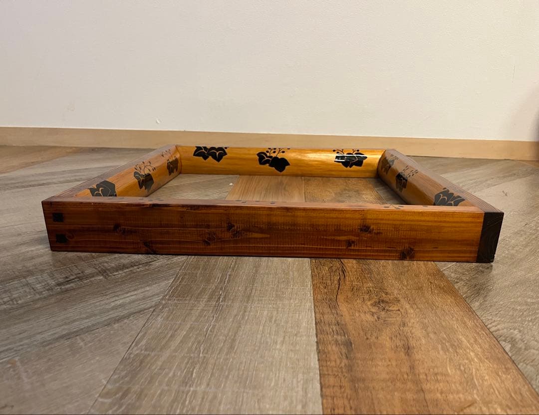 大炉炉縁 北山杉 踊桐 玄々斎好写 / 角出俊平 茶道具 紙箱