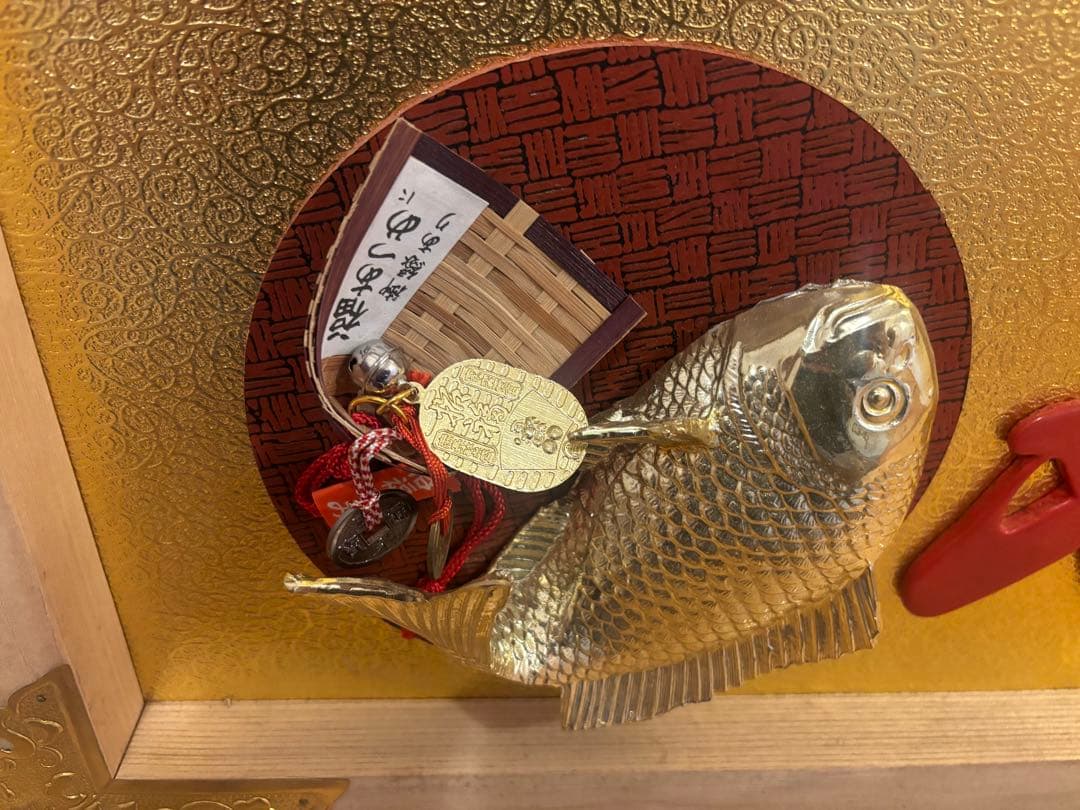 祝い額　鯛　白木　大入