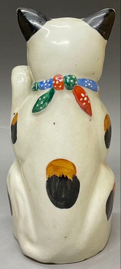 古伊万里　招き猫　商売繁盛　幸福　置物 　y310