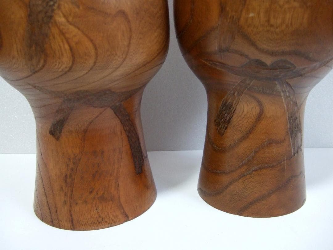 創作こけし 渡辺正雄「無心」高さ36cm 37cm 2体まとめて Kokeshi