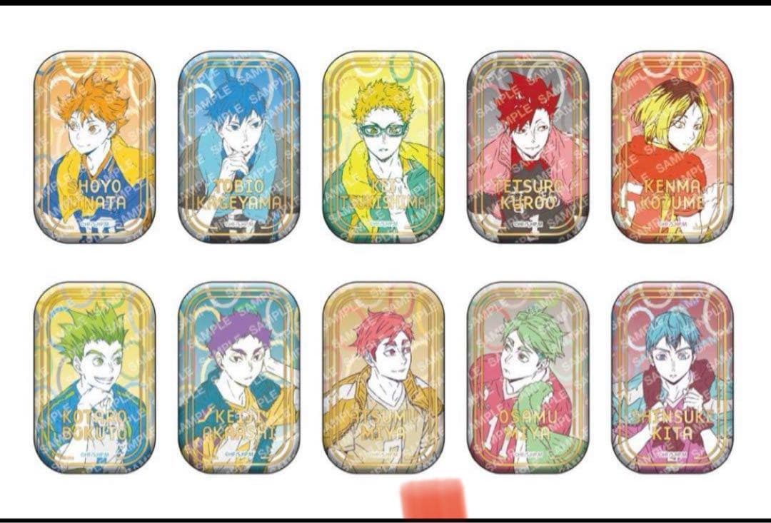 ハイキュー新品　スクエア缶バッジ オフショット×カラー第二弾 セブンネット限定