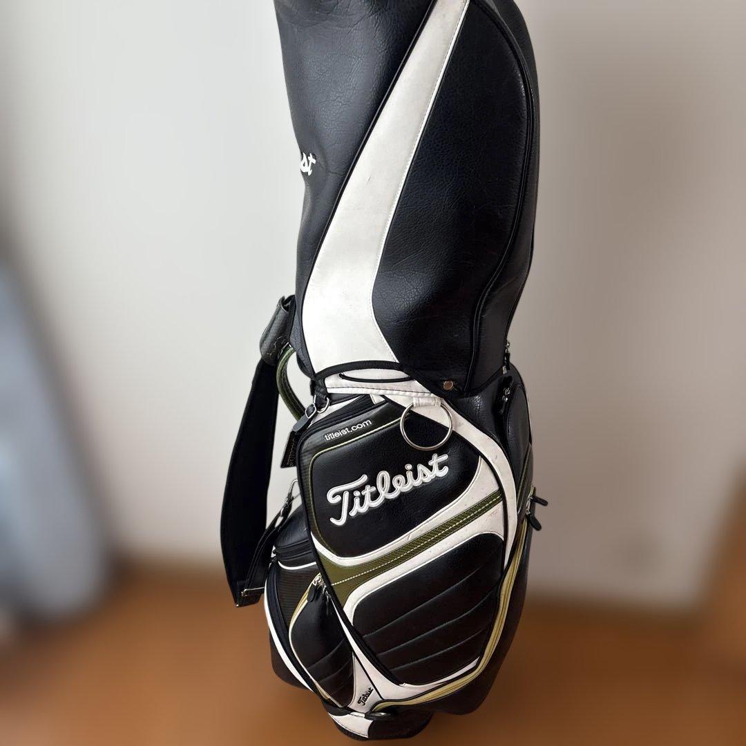 Titleist キャディバッグ 黒/白/金