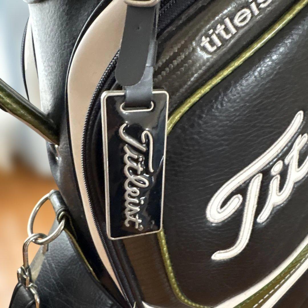 Titleist キャディバッグ 黒/白/金