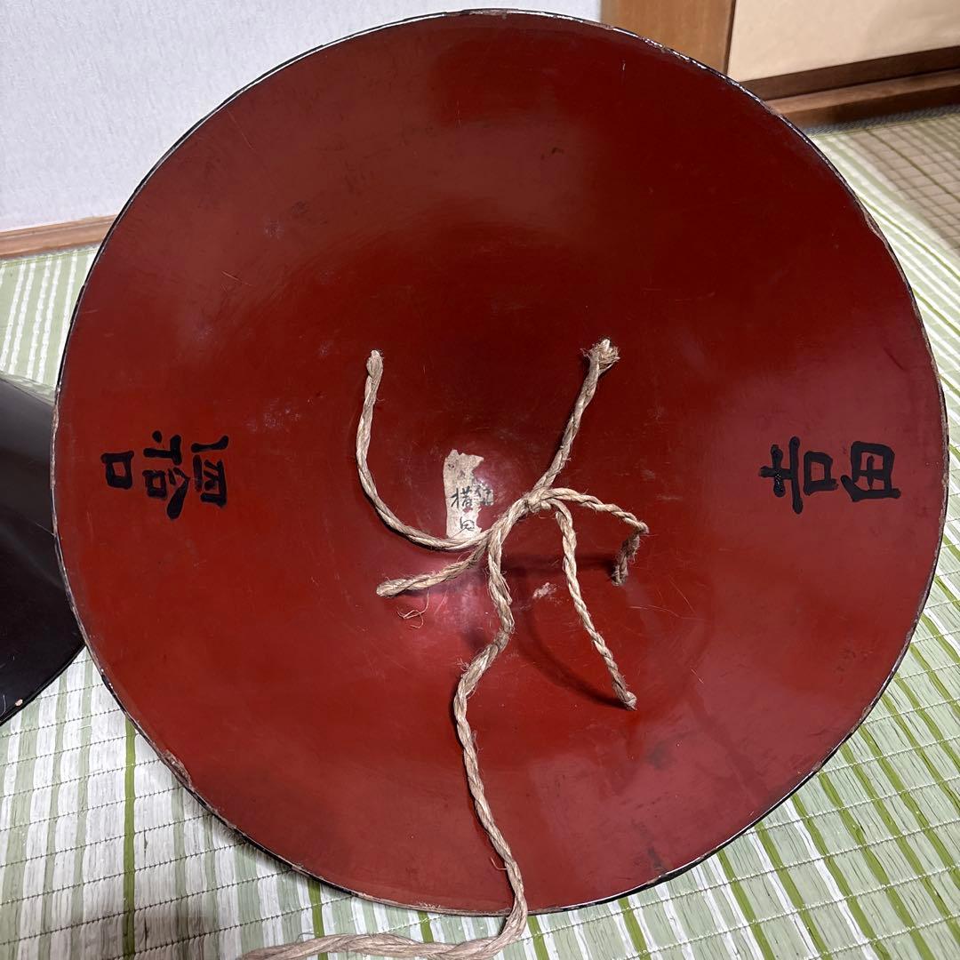 陣笠　サムライ　武具　帽子　戦国　工芸品　骨董品　時代物　漆　2個セット