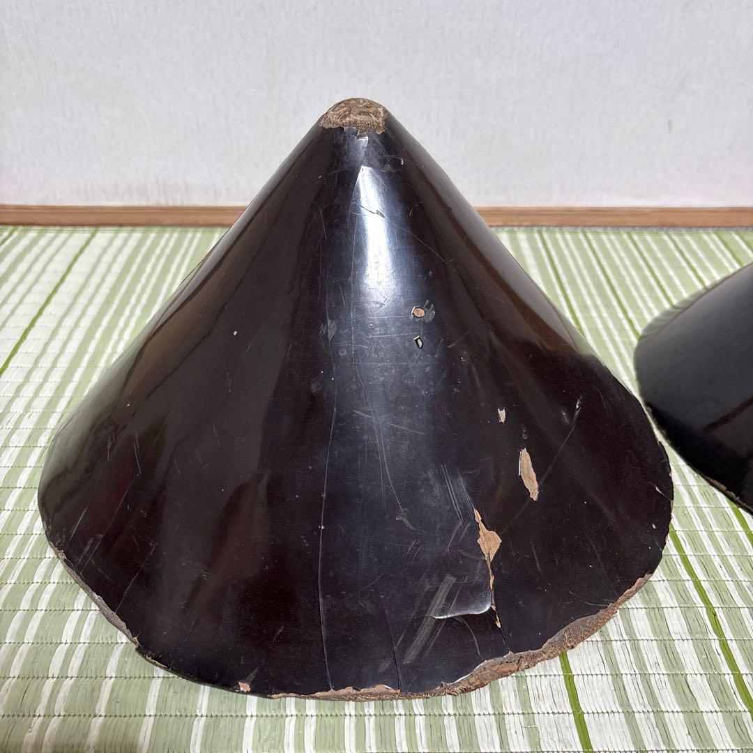 陣笠　サムライ　武具　帽子　戦国　工芸品　骨董品　時代物　漆　2個セット