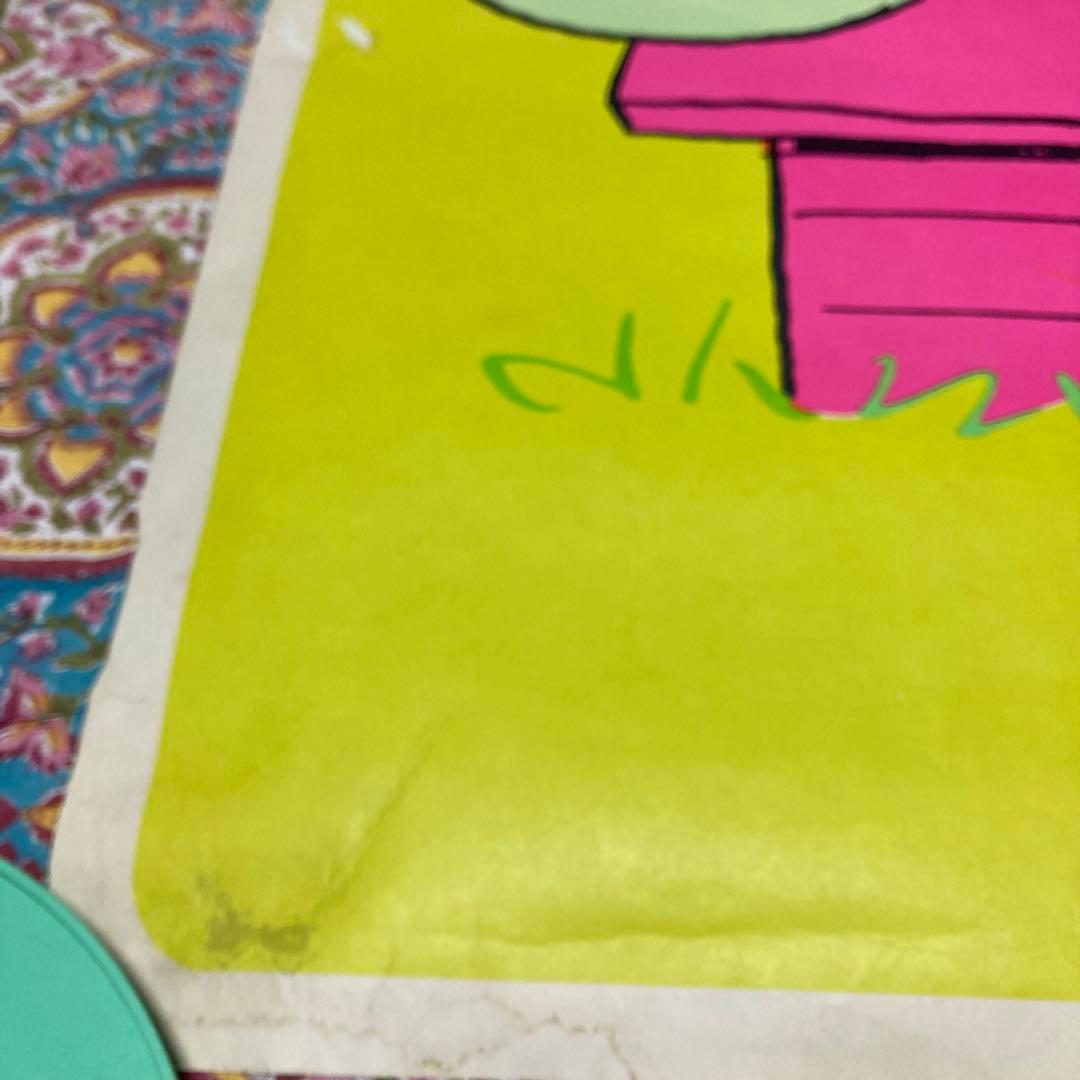 70'sヴィンテージ　ポスター　スヌーピー　STUPID BIRDS ヒッピー