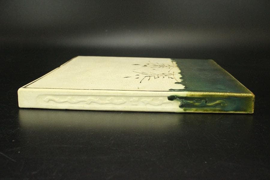 茶道具 織部 敷瓦(ZE723)