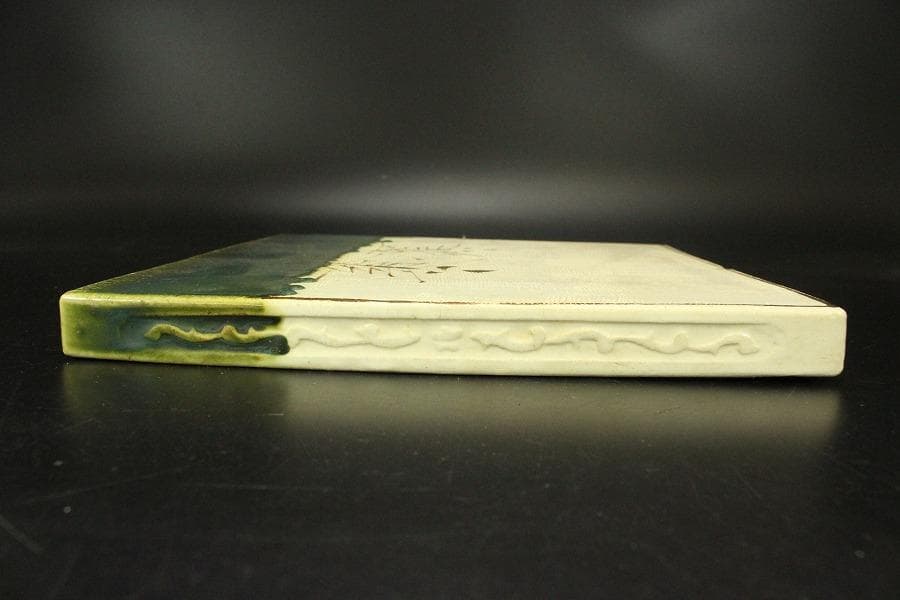 茶道具 織部 敷瓦(ZE723)