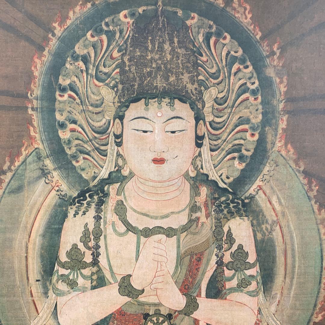 美品 掛け軸 大日如来像 真言密教 仏画 佛教美術 重要文化財 金剛頂経