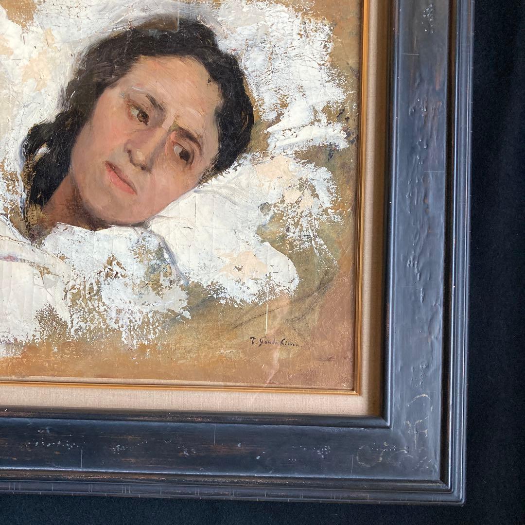 //ちよりん//T. Goudi,Limn 人物画 特注額絵41×53cm