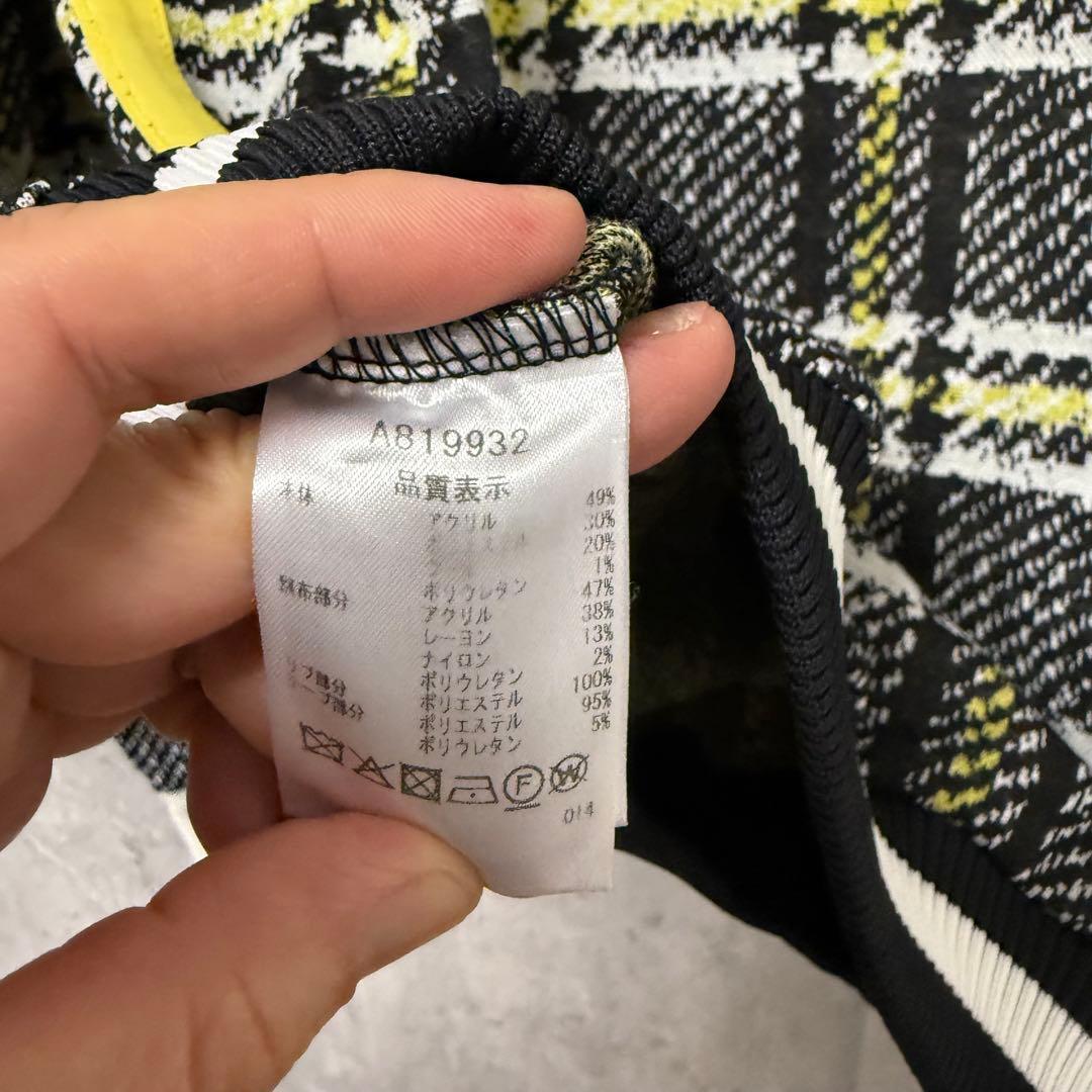 # archivio アルチビオ　ハイネックニット　チェック　ゴルフウェア