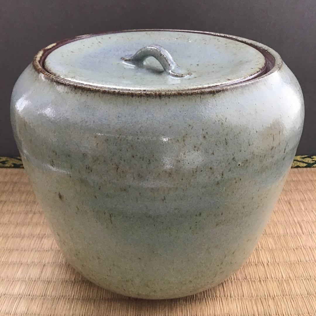 茶道具　水指　伊勢　美夜之窯　八木秀夫作　栞　共箱　S63MS