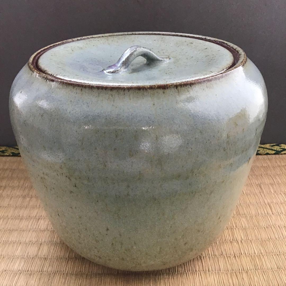 茶道具　水指　伊勢　美夜之窯　八木秀夫作　栞　共箱　S63MS