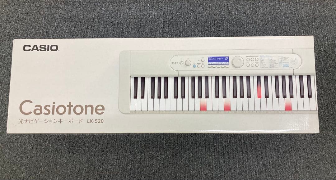 カシオ　光ナビゲーション電子キーボード　CASIO LK-520 曲数アプリ機能