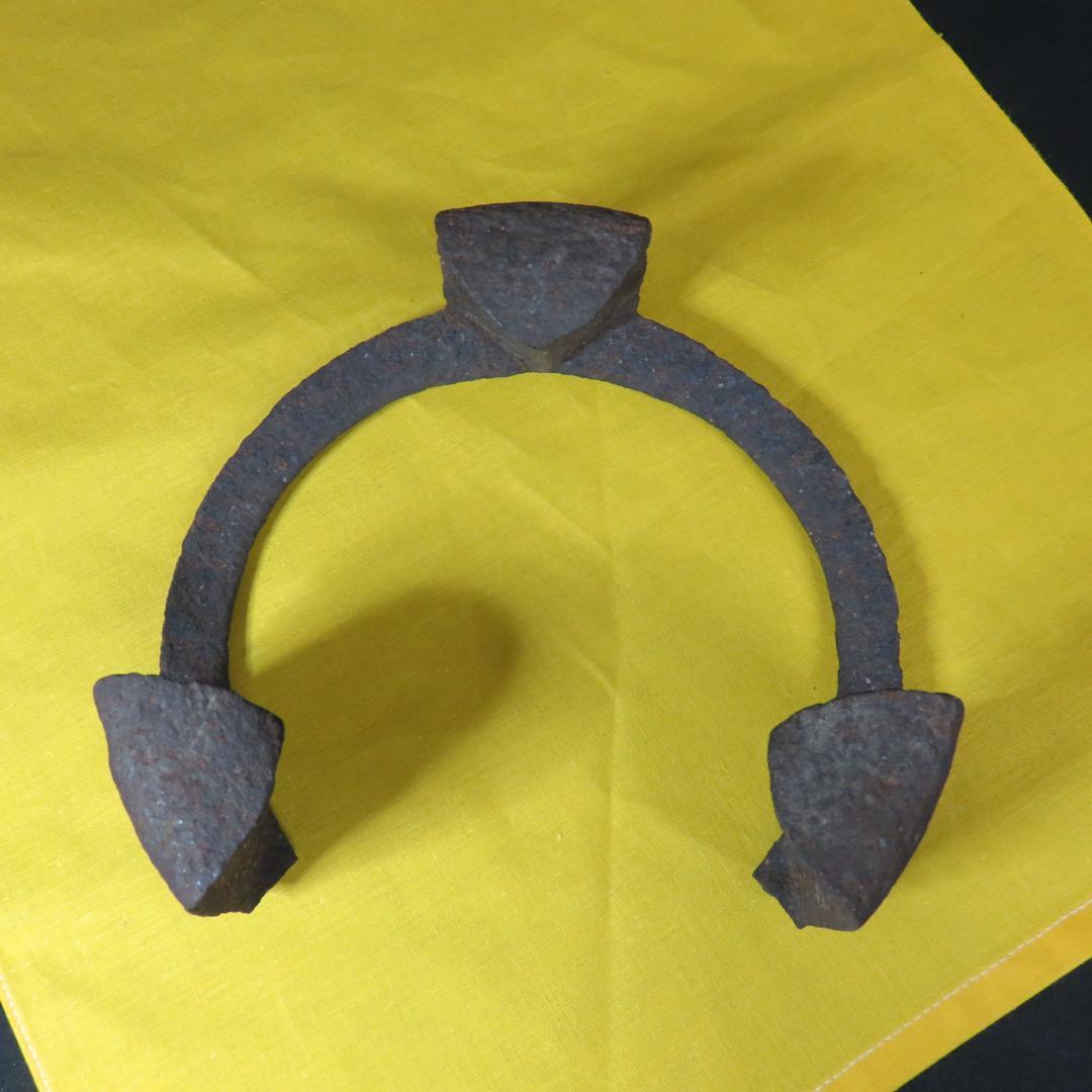 五徳 鬼爪 木箱 共箱 裏書 茶道具 囲炉裏 炉端 鉄瓶に